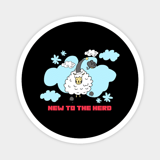 New To The Herd | Cute Kids Magnet by KidsKingdom